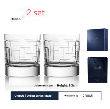 Flag Village Handmade Whiskey Shot Glass Imported Liquor Glass Set Gift Box