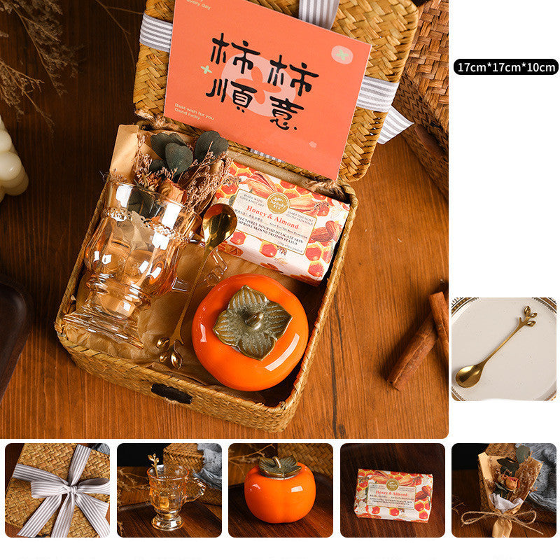 Flag Village Creative Persimmon Light Luxury Gift Box Set