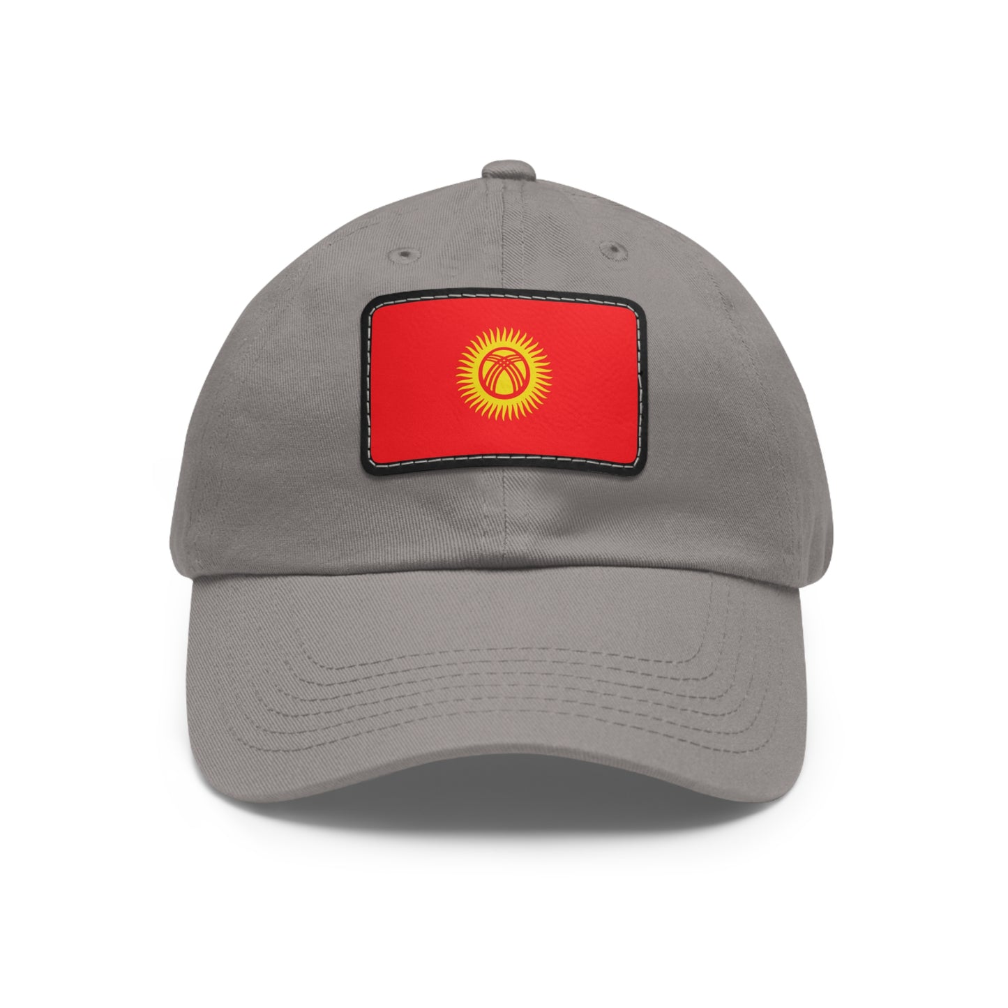Flag Village Kyrgyzstan Flag Hat Cap with Leather Patch