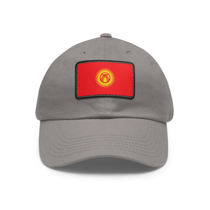 Flag Village Kyrgyzstan Flag Hat Cap with Leather Patch