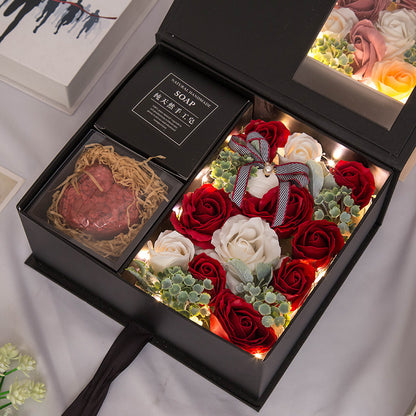 Flag Village Creative Valentine's Day Gift Soap Rose Flower Gift Box