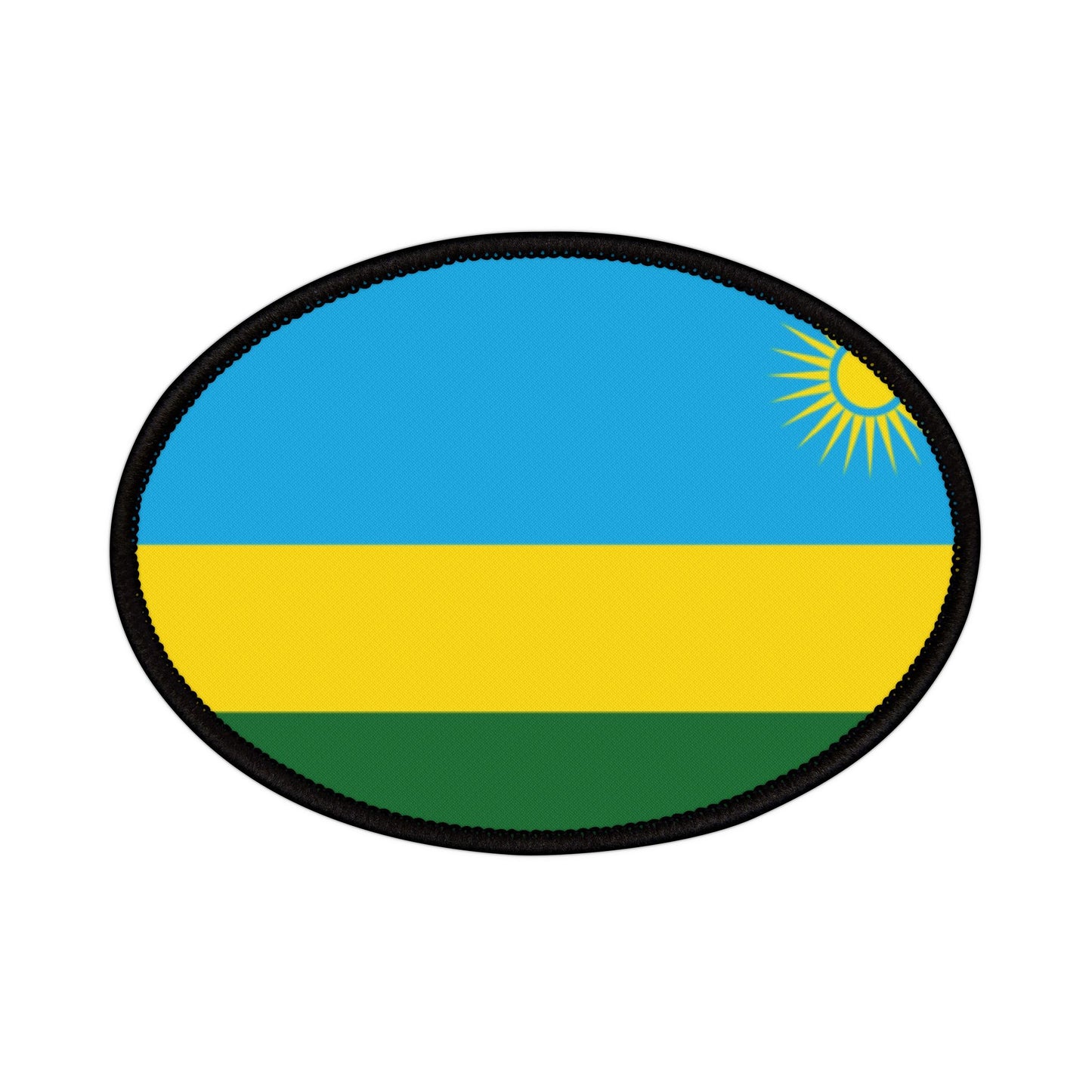 Flag Village Rwanda Flag Embroidery Iron-On Patches