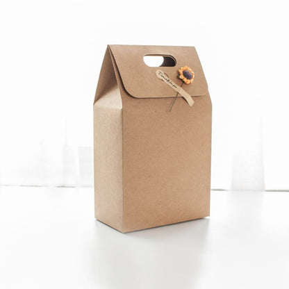 Flag Village Simple Vintage Kraft Gift Bag Gift Box Birthday Gift Bag