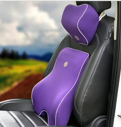 Flag Village Auto Tools Car Memory Cotton Lumbar Suit Pillow Back Pad Waist Car Interior Seat Four Seasons Universal New Slow Rebound