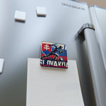 Flag Village Slovakia Flag Sporting Porcelain Magnet, Square SVK0004