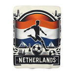 Flag Village Netherlands Sporting Flag Sherpa Fleece Blanket NLD0009