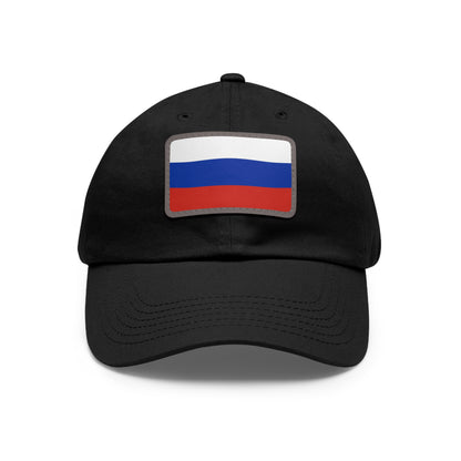 Flag Village Russia Flag Hat Cap with Leather Patch