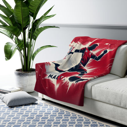 Flag Village Malta Sporting Flag Sherpa Fleece Blanket MLT0001