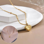 Flag Village Fashion Jewelry Necklace For Women New Trend Vintage Simple Love Heart Pendant Elegant Party Jewelry Birthday Gifts