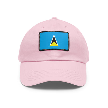 Flag Village Saint Lucia Flag Hat Cap with Leather Patch