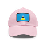 Flag Village Saint Lucia Flag Hat Cap with Leather Patch