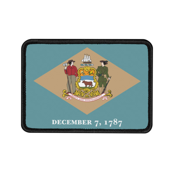 Flag Village Delaware State Flag Embroidered Iron-On Patch