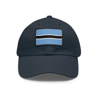 Flag Village Botswana Flag Hat Cap with Leather Patch