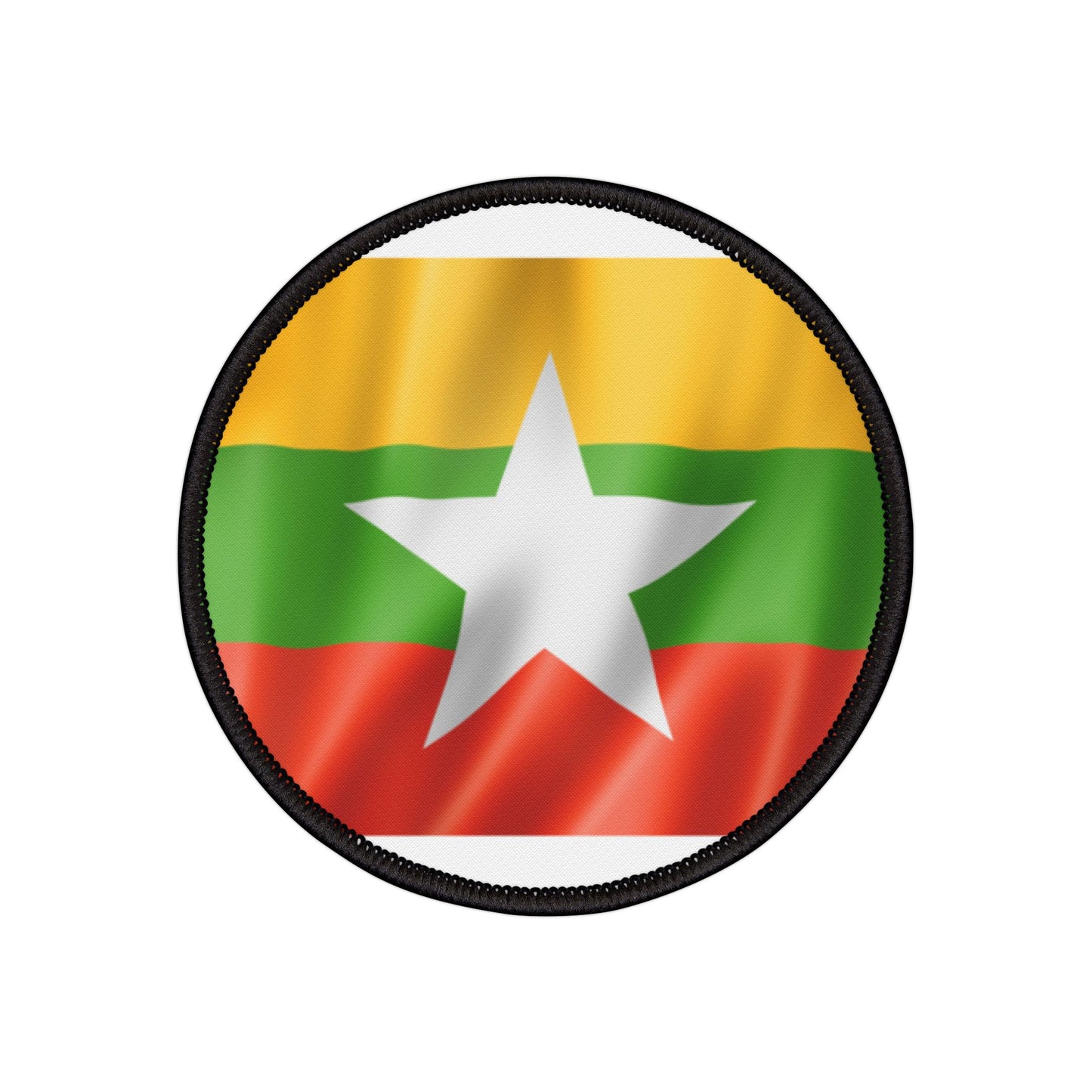 Flag Village Myanmar Flag Embroidery Iron-On Patches