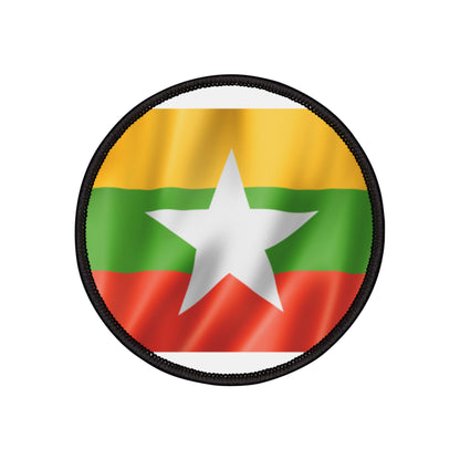 Flag Village Myanmar Flag Embroidery Iron-On Patches