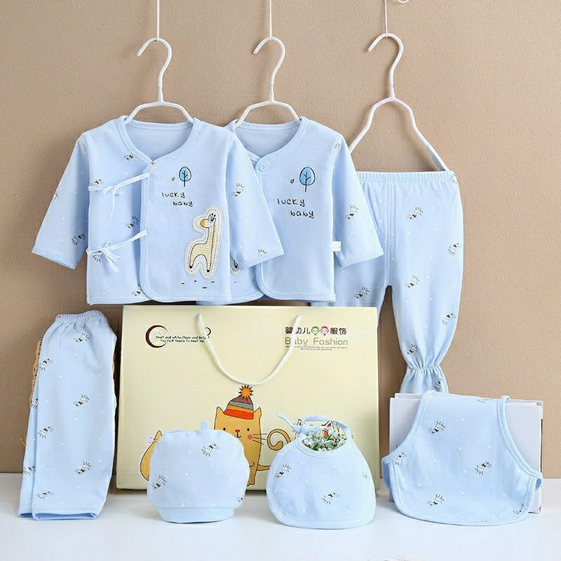 Flag Village Pure Cotton Baby Clothes Spring And Autumn Summer Children Gift Box Set