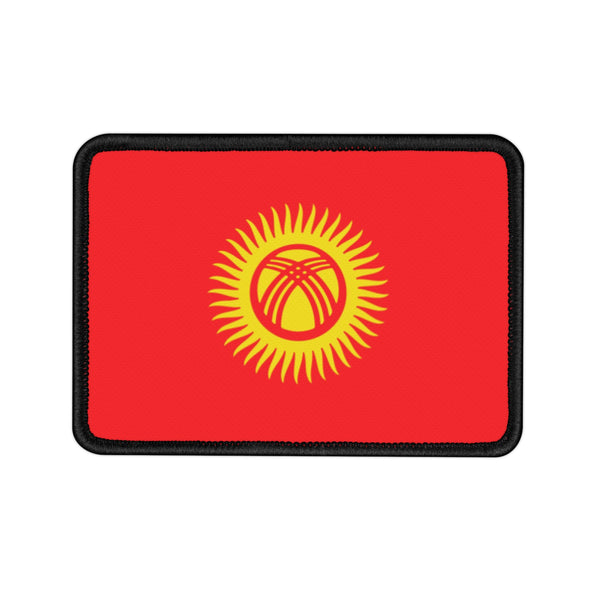 Flag Village Kyrgyzstan State Flag Embroidered Iron-On Patch