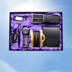 Flag Village Seven-piece Watch Wallet Belt Bracelet Keychain Beads Pen Sleeve Box Men's Gift Set