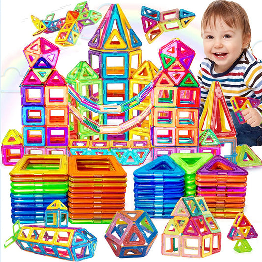 Flag Village Magnetic Building Blocks DIY Magnets Toys For Kids Designer Construction Set Gifts For Children Toys