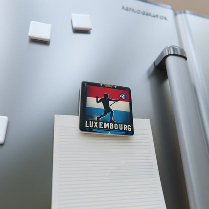 Flag Village Luxembourg Flag Sporting Porcelain Magnet, Square LUX0004