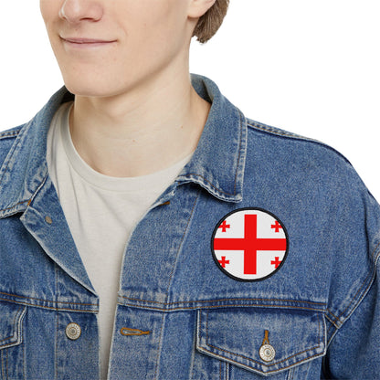 Flag Village Georgia Flag Embroidery Iron-On Patches