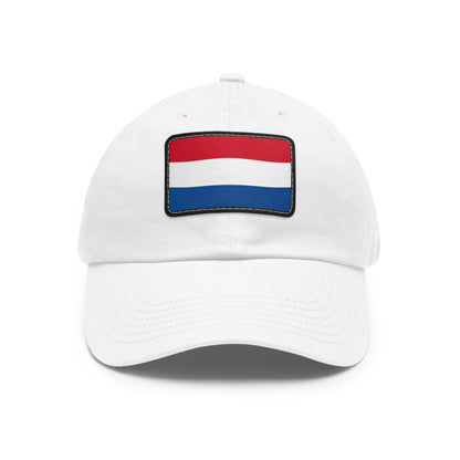 Flag Village Netherlands Flag Hat Cap with Leather Patch