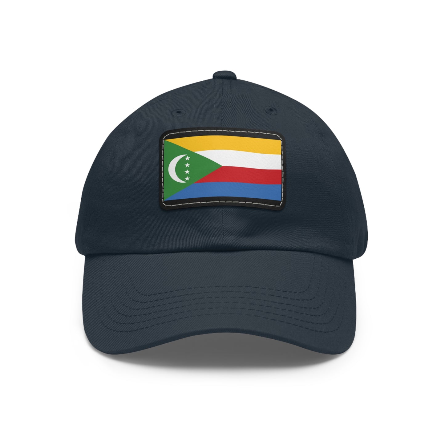 Flag Village Comoros Flag Hat Cap with Leather Patch