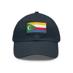 Flag Village Comoros Flag Hat Cap with Leather Patch