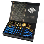 Flag Village Gift Box Stainless Steel Tableware 24-piece Set