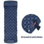 Flag Village Outdoor Sleeping Pad Camping Inflatable Mattress With Pillows Travel Mat Folding Bed Ultralight Air Cushion Hiking Trekking