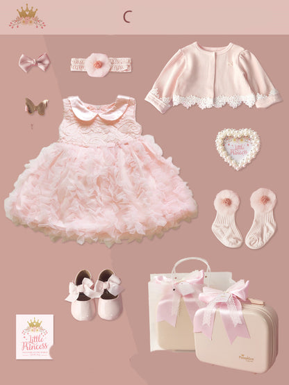 Flag Village Baby High-end Gift Box Little Princess Dress Lace Dress Suit