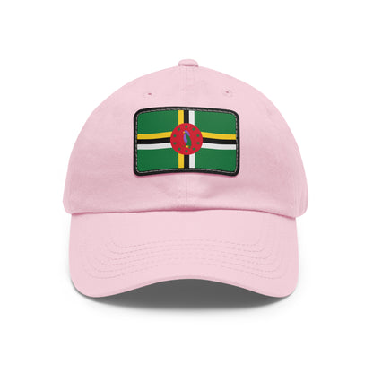 Flag Village Dominica Flag Hat Cap with Leather Patch