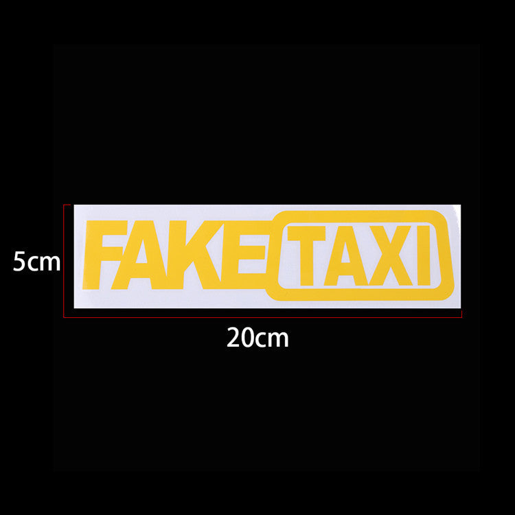 Flag Village Auto Tools Fake Taxi Drifting Sign Funny Car Sticker