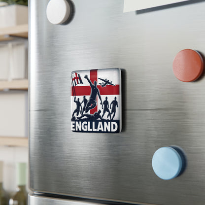 Flag Village ENGLAND Flag Sporting Porcelain Magnet, Square GBR0007