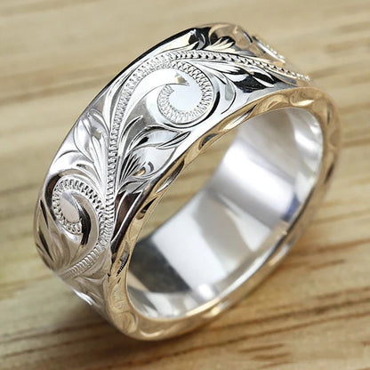 Flag Village Simple 925 Silver Rings Women Fashion Party Jewellery Gifts