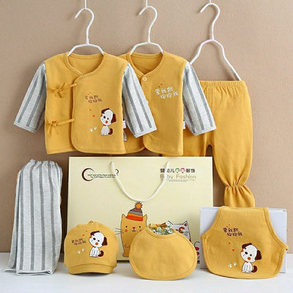Flag Village Pure Cotton Baby Clothes Spring And Autumn Summer Children Gift Box Set