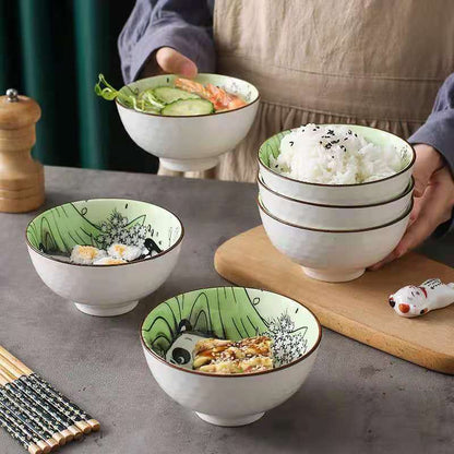 Flag Village Panda Bowl Set Household Combination Tableware Gift Box
