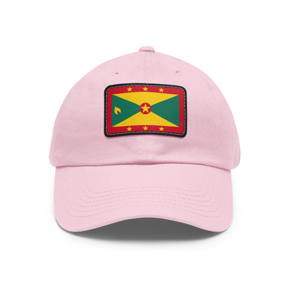 Flag Village Grenada Flag Hat Cap with Leather Patch