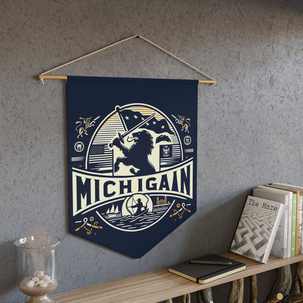 Flag Village Michigan State Flag Pennant Sporting Home Wall decoration MI0001
