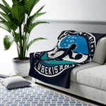 Flag Village Uzbekistan Sporting Flag Sherpa Fleece Blanket UZB0002