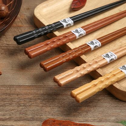 Flag Village Chopsticks Household Wooden Chopsticks Gift Box Set