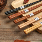 Flag Village Chopsticks Household Wooden Chopsticks Gift Box Set