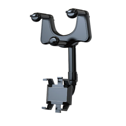 Flag Village Auto Tools Rearview Mirror Phone Holder For Car Rotatable And Retractable Car Phone Holder Multifunctional 360 Rear View Mirror Phone Holder Suitable For All Mobile Phones And All Car