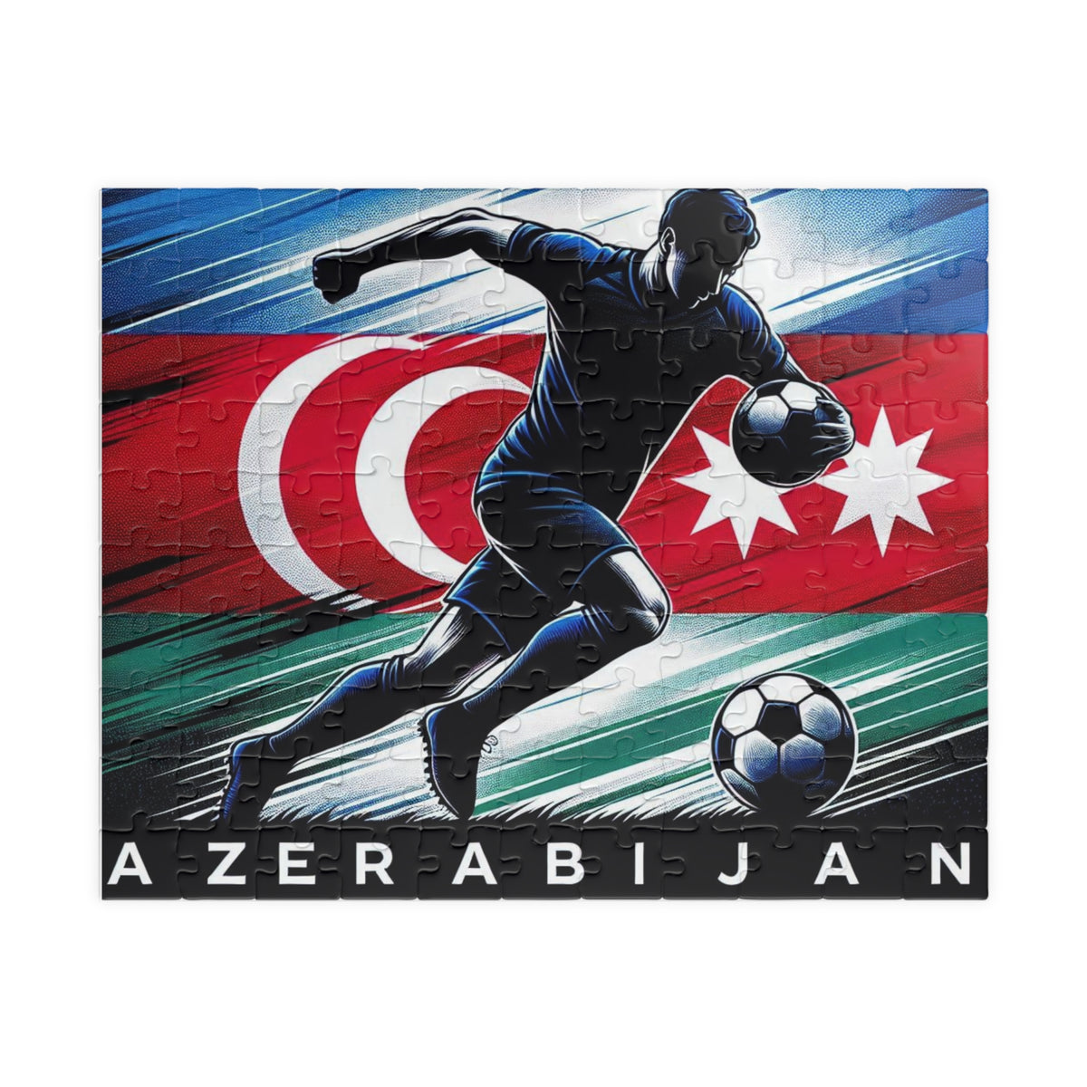 Flag Village Azerbaijan Sporting Flag Puzzle