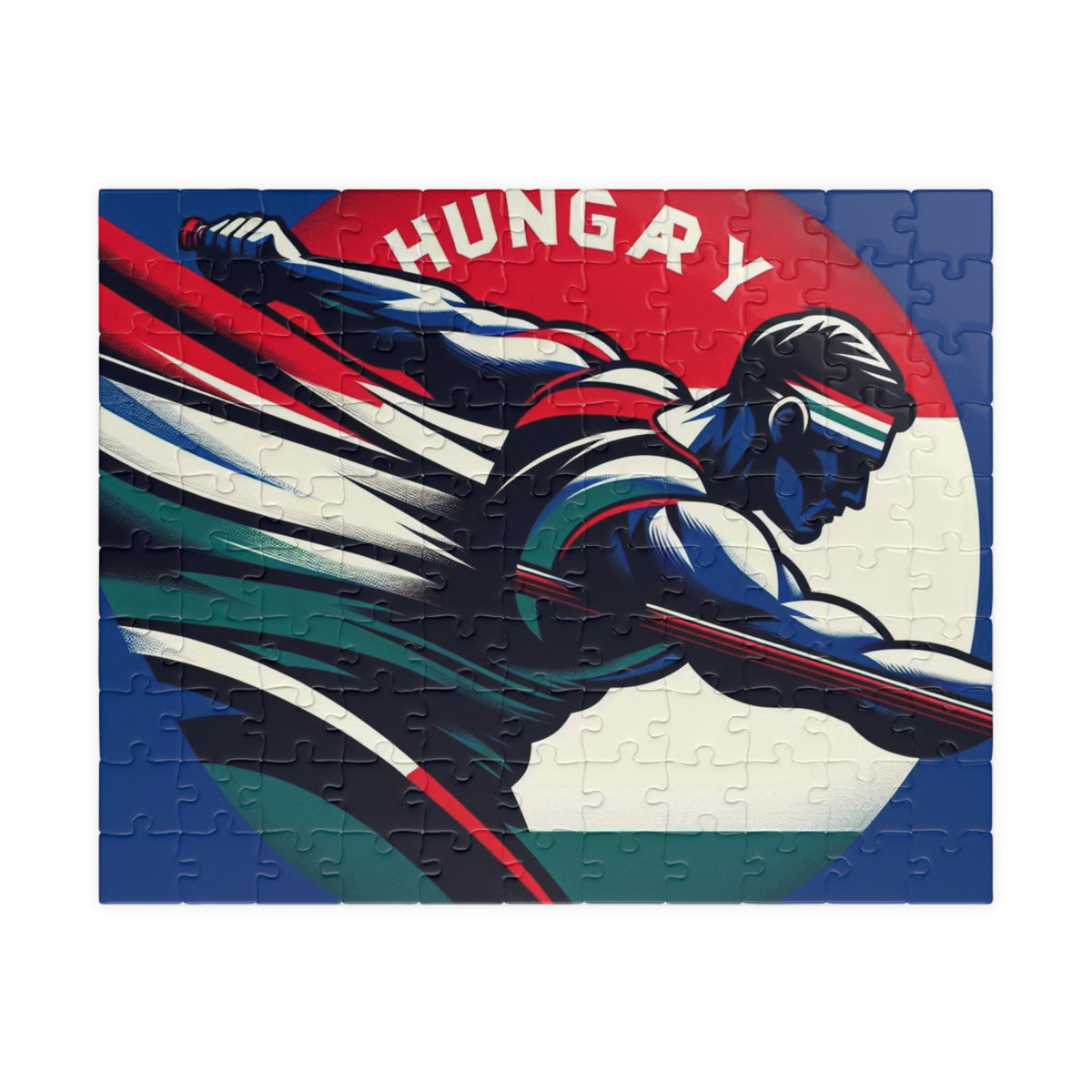 Flag Village Hungary Sporting Flag Jigsaw Puzzle