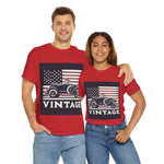 Flag Village USA Vintage Car Flag T-SHIRT Heavy Cotton Tee USA0004
