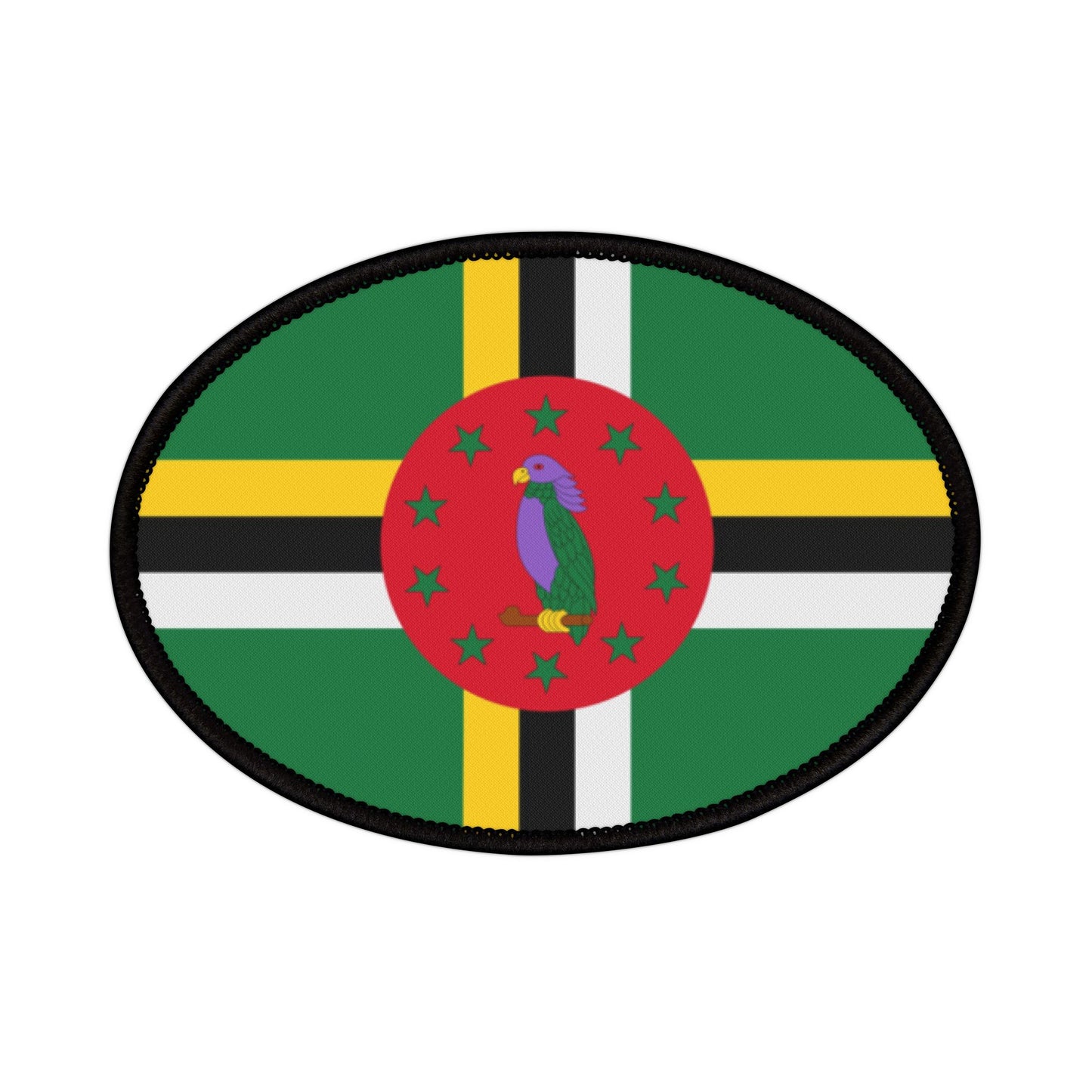 Flag Village Dominica Flag Embroidery Iron-On Patches