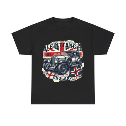 Flag Village UK Vintage Car Flag T-SHIRT Heavy Cotton Tee UK0006