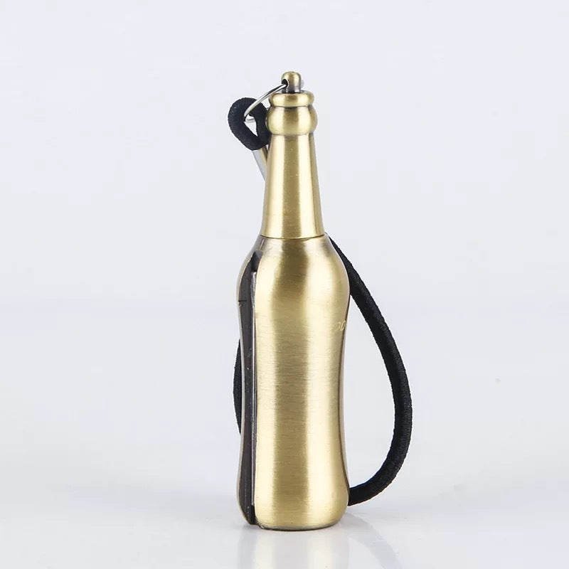 Flag Village Creative Metal Keychain Lighter Wild Fire Ten Thousand Times Use Kerosene Lighters Gifts For Men