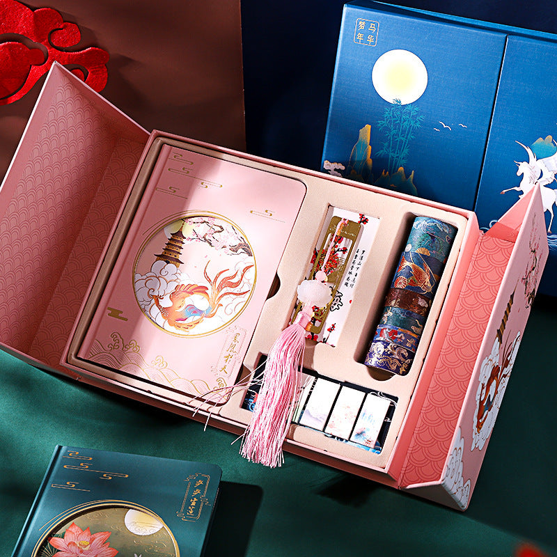 Flag Village Creative Retro Hardcover Notebook Gift Box Set